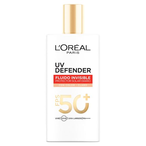 Protector Solar L'Oréal Paris UV Defender Fluido Tono Claro FPS50+ x 40 g