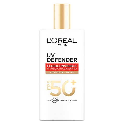 Protector Solar L'Oréal Paris UV Defender Fluido Tono Medio FPS50+ x 40 g