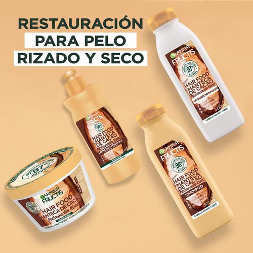 Kit Fructis Hair Food Cacao Restauracion Rulos: Shampoo, Crema Para Peinar y Mascarilla