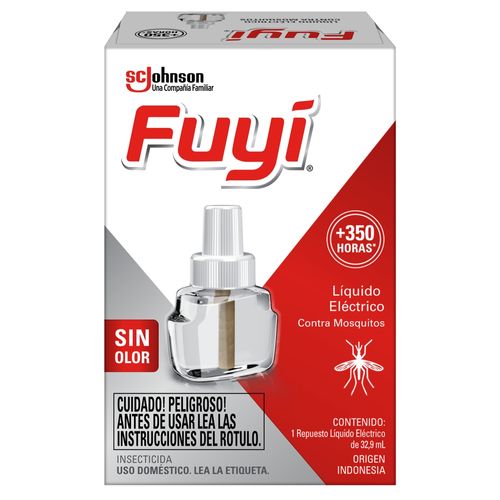 Líquido Eléctrico Insecticida Fuyi contra Mosquitos Repuesto x 32,90 ml