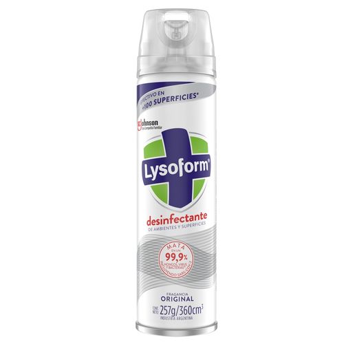 Desinfectante de Ambientes Lysoform Original en Aerosol x 360 ml