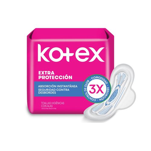 Toalla Femenina Kotex Extra Protección x 8 un