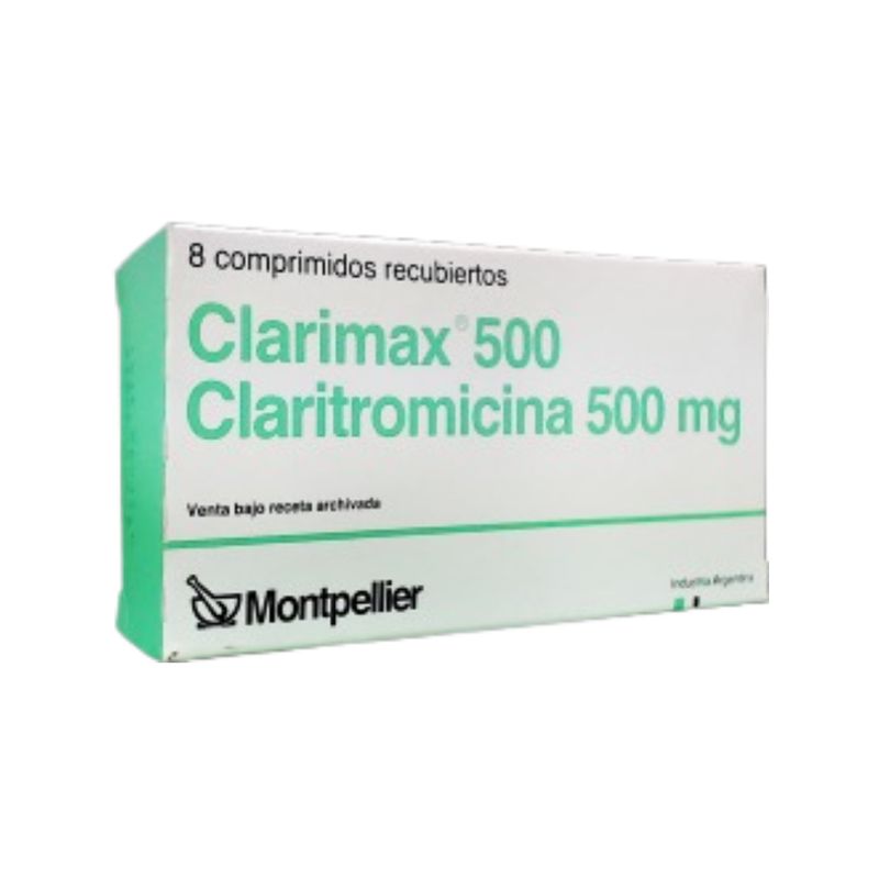 Clarimax 500 mg Claritromicina x 8 Comp. Recubiertos - Farmacity