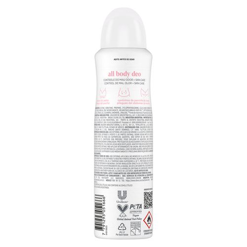 Desodorante en Aerosol Dove All Body Raspberry & Rose x 150 ml