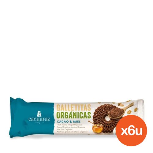 Combo Galletas Orgánicas Cachafaz Cacao y Miel x 170 g x 6 un