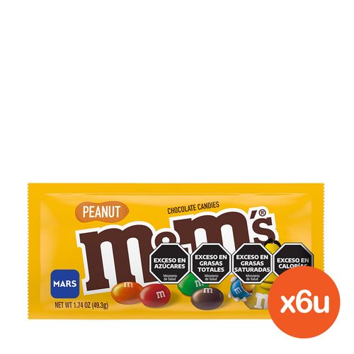 Combo Confites M&M de Maní x 49 g x 6 un