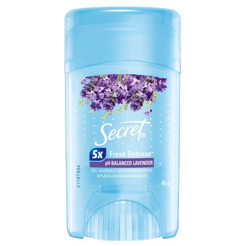 Desodorante Antitranspirante en Gel Secret pH Balanced Lavanda x 45 g