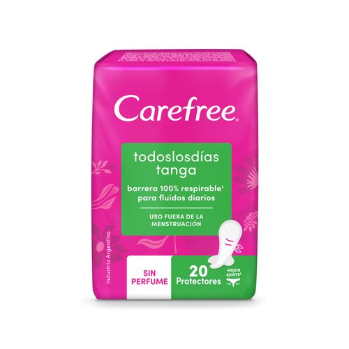 Protectores Diarios Carefree Todos los Días Tanga x 20 un