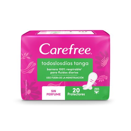 Protectores Diarios Carefree Todos los Días Tanga x 20 un