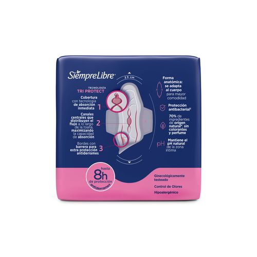 Toallas Femeninas Siempre Libre Adapt Plus Ultrafina Suave con Alas x 8 un