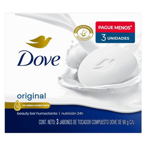 Jabón de Tocador Dove Original Multipack x 90 g x 3 un