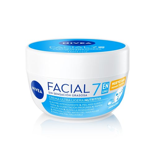 Crema Facial Nivea 7 en 1 Cuidado Nutritivo para Todo tipo de Piel x 100 ml