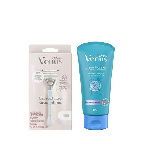 Combo Venus Crema de Afeita + Maquinita de Afeitar para Área Intima