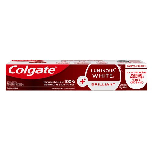 Pasta Dental Colgate Luminous Blanqueadora x 140 g