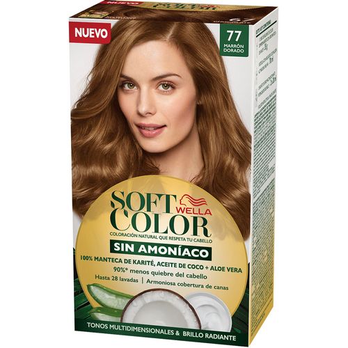 Kit de Coloración Wella Soft Color 77 Golden Brown