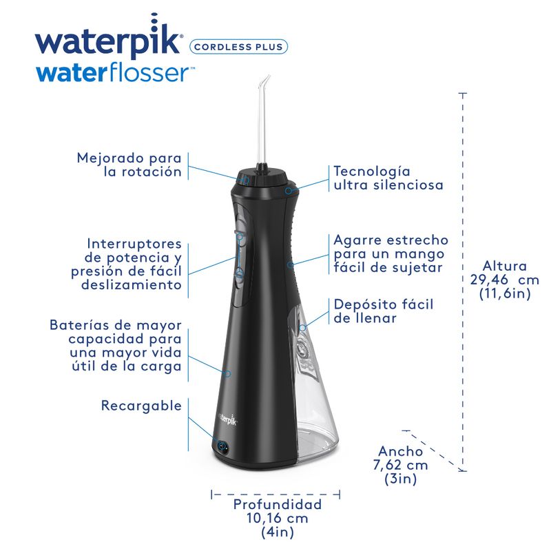 ducha-bucal-water-pik-cordless-plus-negra-wp49