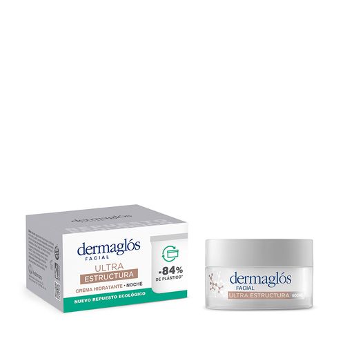 Combo Dermaglós Crema Facial Hidratante de Noche Ultra Estructura x 50 g + Crema Ultra Estructura Repuesto x 50 g