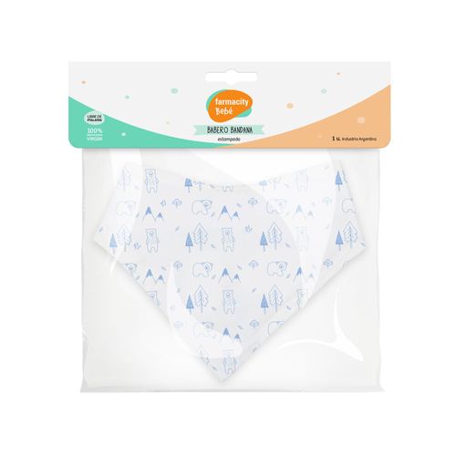 Babero Bandana Farmacity Bebé Azul