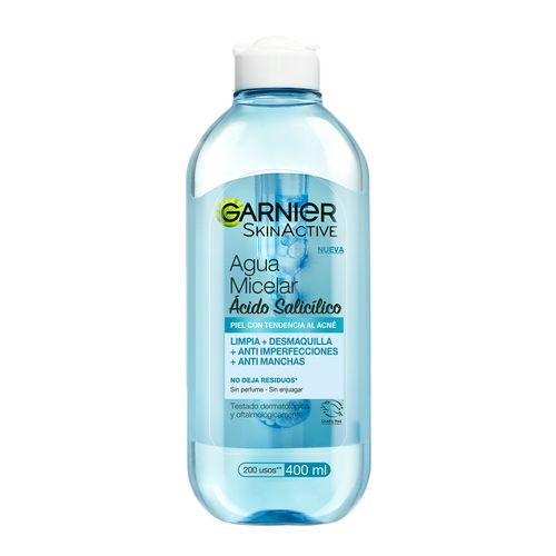 Agua Micelar Skin Garnier con Ácido Salicílico x 400 ml