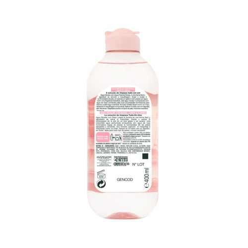 Agua Micelar Garnier Skin Active Rosas x 400 ml