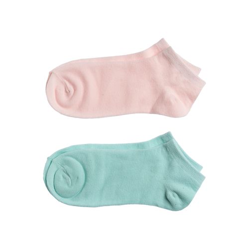 Medias Soquetes Wav Lisas Rosa y Aqua x 2 un