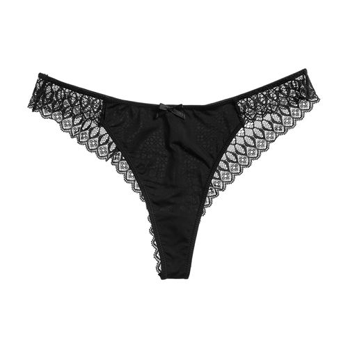 Colaless Wav Encaje Costado Negro