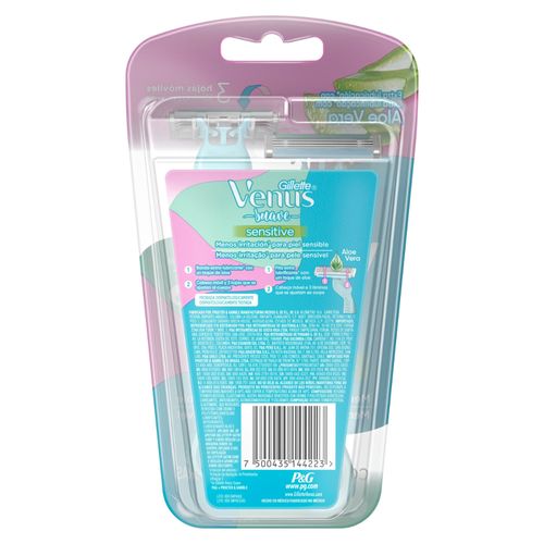 Maquinas de Afeitar Venus Sensitive Suave x 2 un