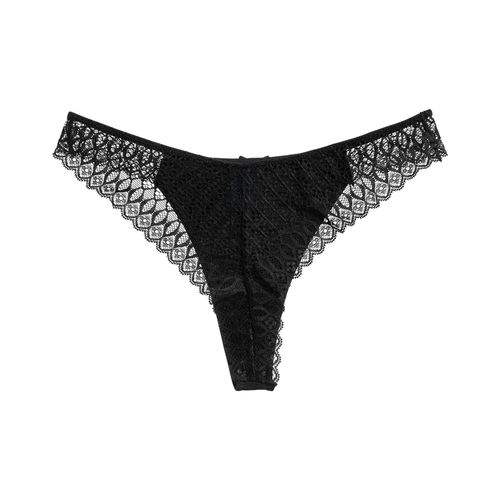 Colaless Wav Encaje Costado Negro