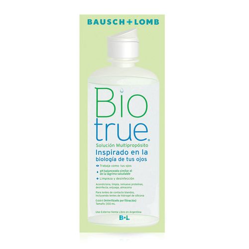 Solución Multiproposito Biotrue para Lentes de Contacto x 300 ml