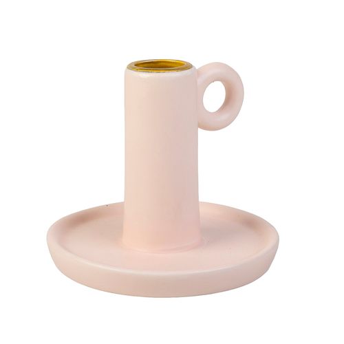 Candelabro Ceramica Rosa Boho Simplicity Deco