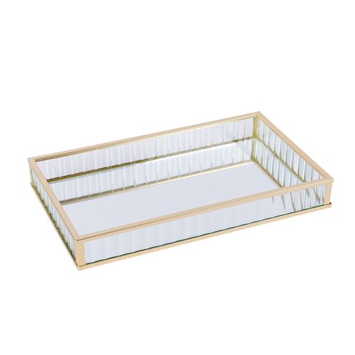 Bandeja Espejada Dorada Boho Simplicity Deco Grande