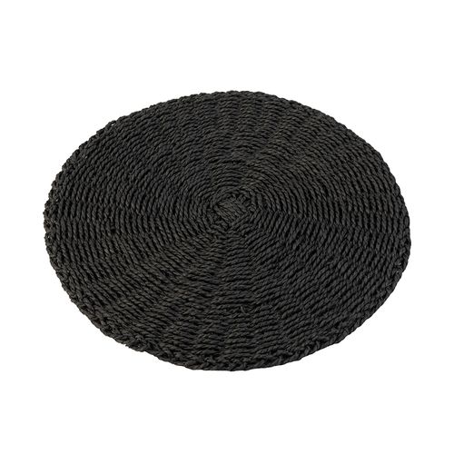 Individual Circular Negro Boho Simplicity Deco