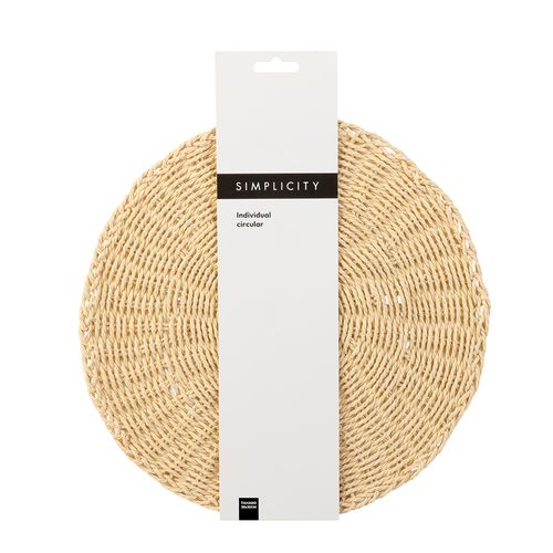 Individual Circular Beige Boho Simplicity Deco