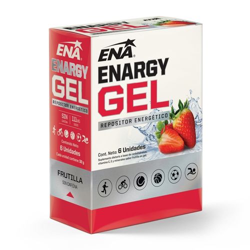 Suplemento Deportivo Ena Enargy Gel Sabor a Frutilla  x 32 g x 6 un c/u