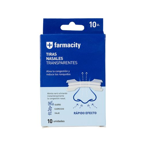 Tiras Nasales Farmacity Transparentes x 10 un