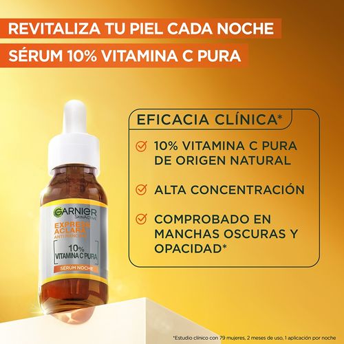 Sérum Garnier Vitamina C Pura 10% Noche x 30 ml