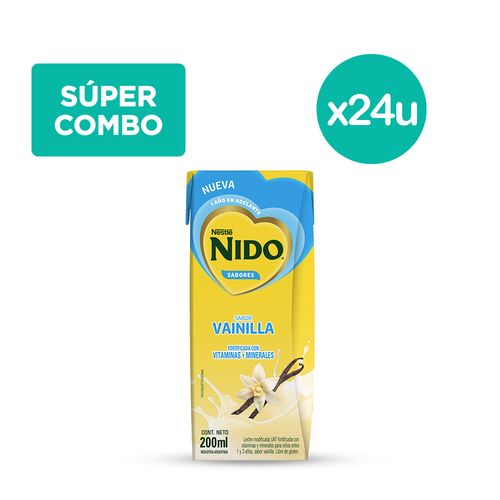 Combo Nido 3 Vainilla Brick x 200 ml x 24 un