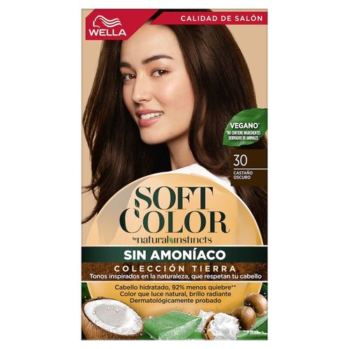 Kit de Coloración Wella Soft Color 30 Castaño Oscuro