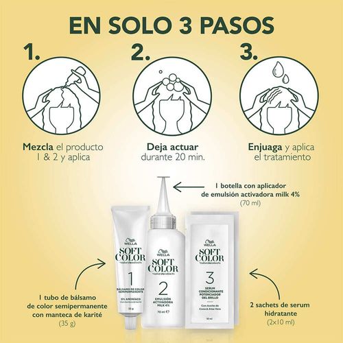 Kit Coloración Wella Soft Color 40 Castaño Mediano