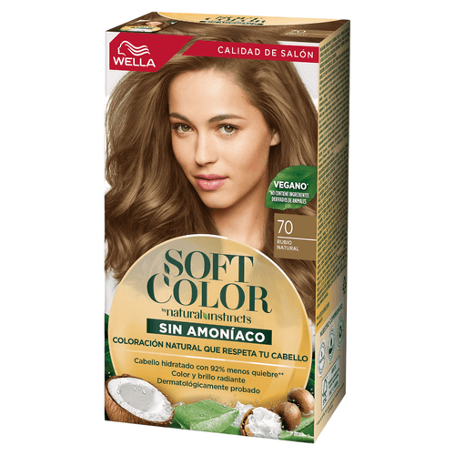 Kit de Coloración Wella Soft Color 70 Rubio Natural