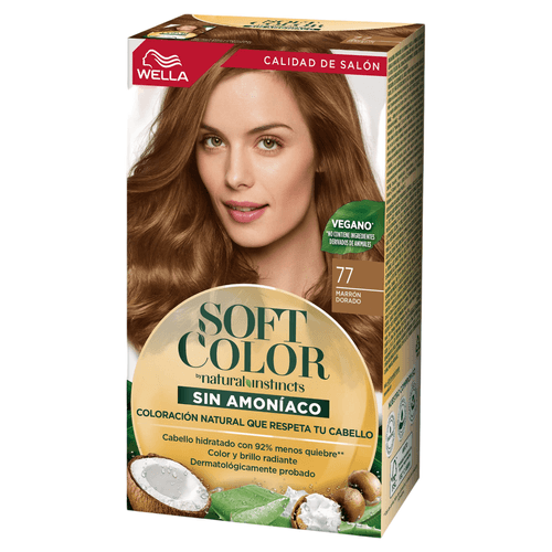 Kit de Coloración Wella Soft Color 77 Golden Brown