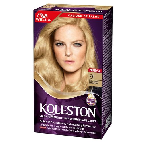 Kit de Coloración Koleston Color Intenso y Duradero 91 Rubio Ceniza Extra Claro