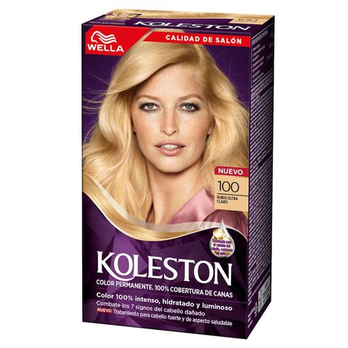 Kit de Coloración Koleston Color Intenso y Duradero 100 Rubio Ultra Claro