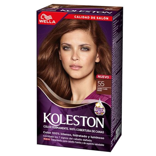 Kit Coloración Permanente Koleston 55 Caoba Claro Deseo