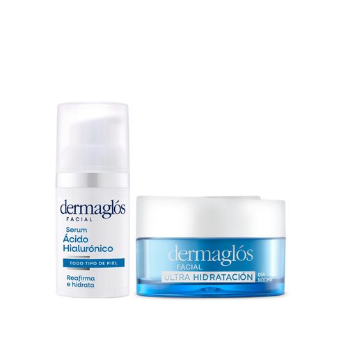 Kit Facial Dermaglós Sérum + Crema Gel Ultra Hidratación