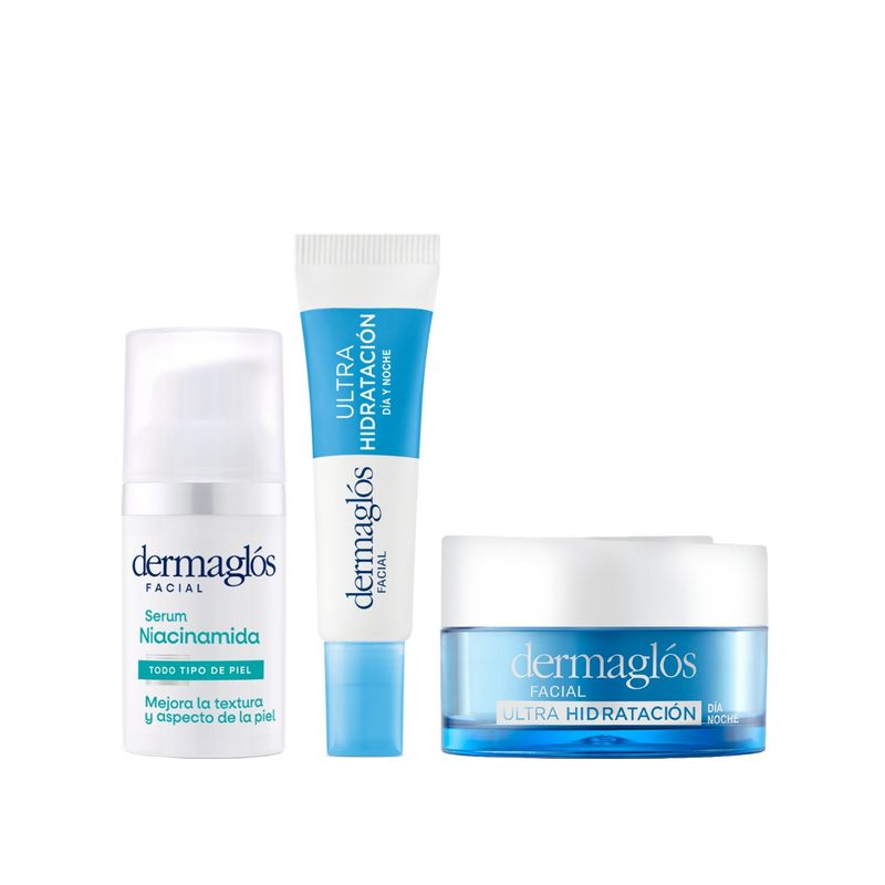 kit-facial-dermaglos-ultra-hidratacion-serum-niacinamida