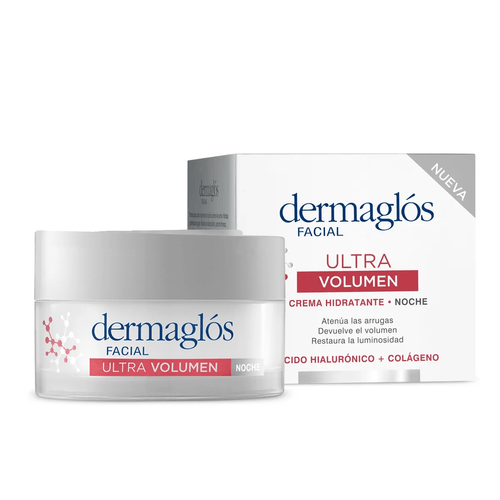 Crema Facial Dermaglós Ultra Volumen Hidratante de Noche x 50 g