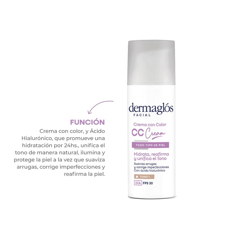 crema-facial-dermaglos-cc-cream-fps30-tono-1-x-50-g