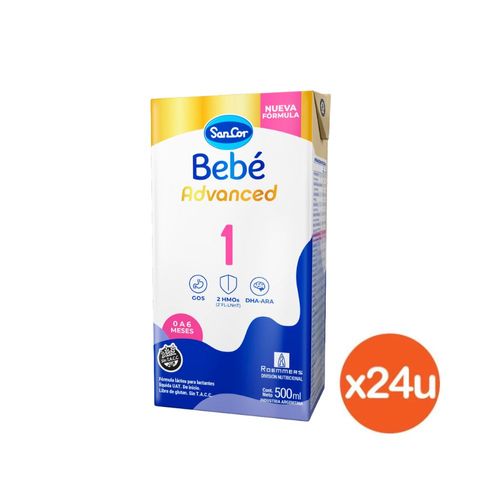 Fórmula Infantil Sancor Bebé Advance 0-6 meses x 500 ml x 24 un