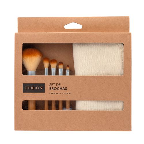 Set de Brochas Con Estuche x 6 Ecocare Studio 9